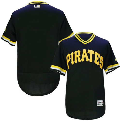 Pirates Blank Black Flexbase Authentic Collection Cooperstown Stitched MLB Jersey